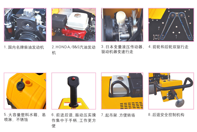 GNYL32高配置手扶式雙鋼軌壓路機基本配置